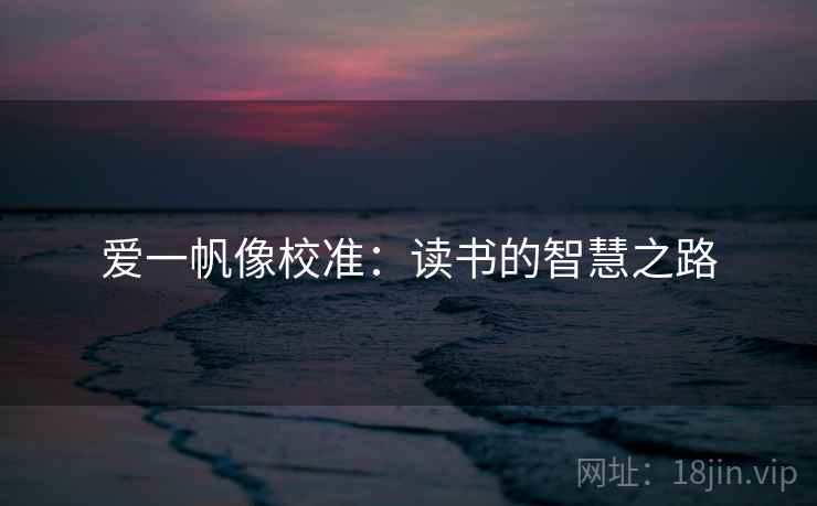 爱一帆像校准：读书的智慧之路