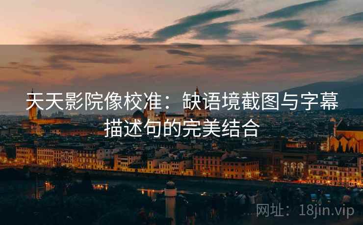 天天影院像校准:缺语境截图与字幕描述句的完美结合 天天影院像校准:缺语境截图与字幕描述句的完美结合